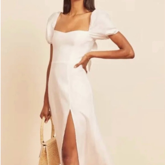 Reformation Denver Linen Dress Size 6 - Picture 3 of 4